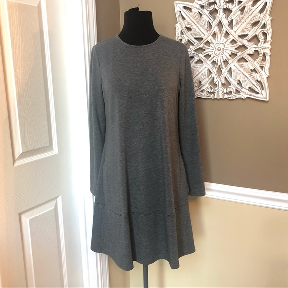 ⭐️ Luxe Tencel PureJill J Jill Crew neck Long Sleeve Swing Dress Size: XS - Picture 8 of 14